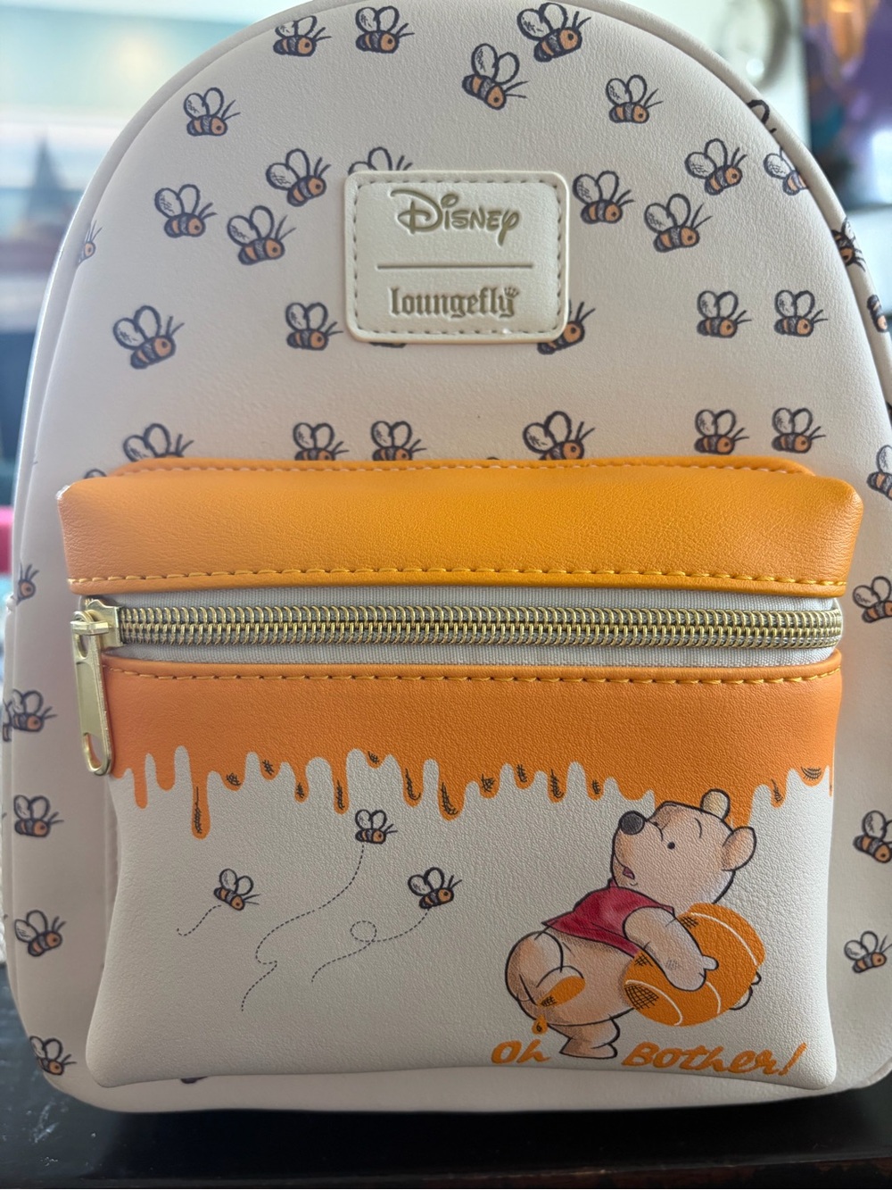 Loungefly Cream & Orange Winnie the Pooh Kids Mini Backpack